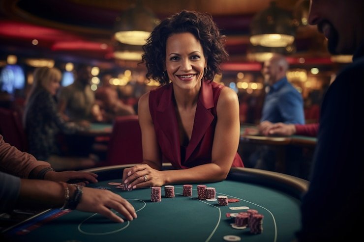 Studio live casino nemo 4d dengan meja blackjack dan dealer profesional